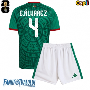 Mexic Edson Alvarez #4 Echipament de Fotbal Replică Mondial 2026 Copii Acasa (+ Șorturi)